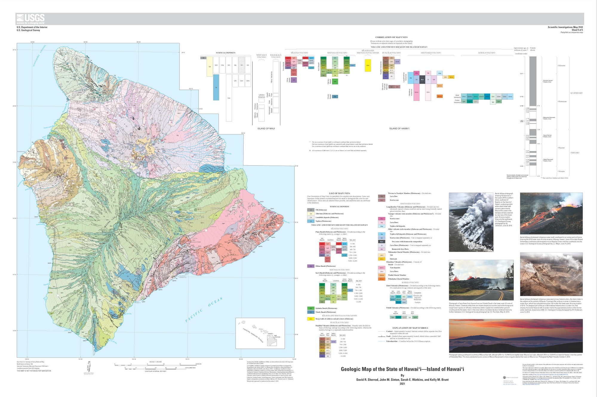 Updated Geologic Map Of Hawaii